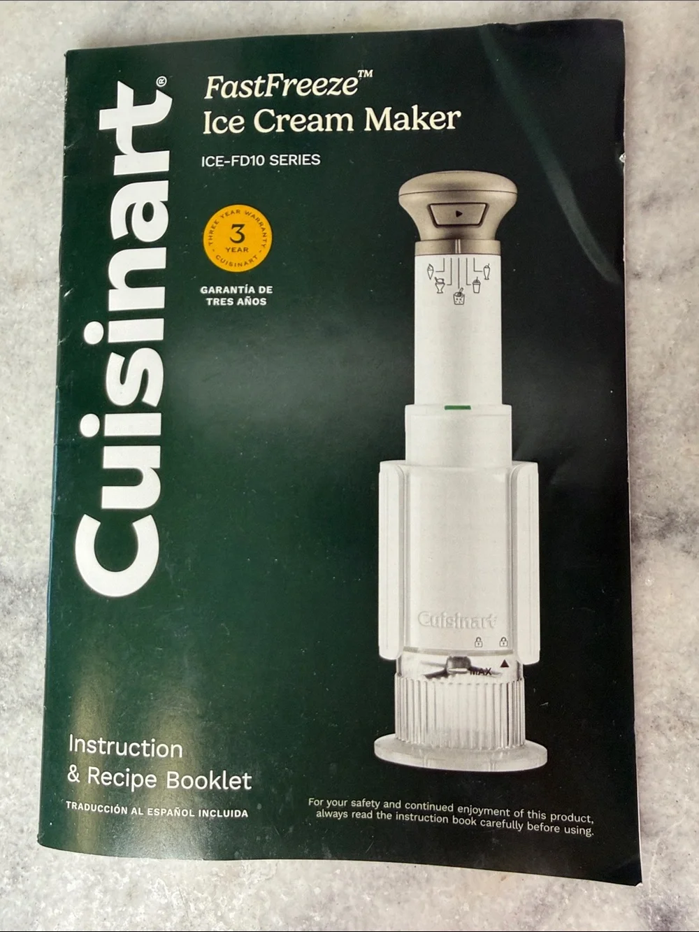 Cuisinart Teal FastFreeze Ice Cream Maker with Three Clear Freezer Canisters